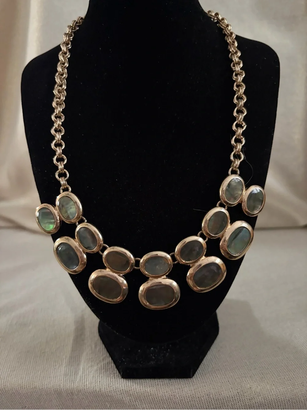 Gold-Tone Labradorite Statement Necklace - Women Jewelry
